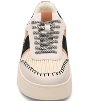 Sanctuary Peace Stretch Knit Leather Platform Sneakers