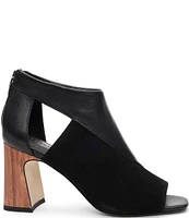 Sanctuary Raise Leather Suede Open Toe Shooties