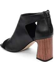 Sanctuary Raise Leather Suede Open Toe Shooties