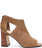 Sanctuary Raise Leather Suede Open Toe Shooties