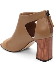 Sanctuary Raise Leather Suede Open Toe Shooties