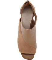 Sanctuary Raise Leather Suede Open Toe Shooties