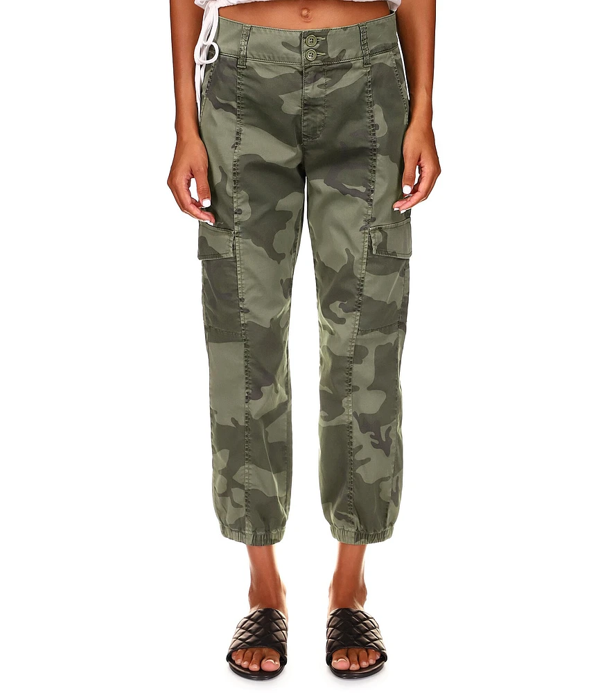 Sanctuary Rebel Camo Print Cargo Pocket High Rise Ankle Pants