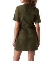 Sanctuary Reissue Button Down Collar Short Sleeve Dress