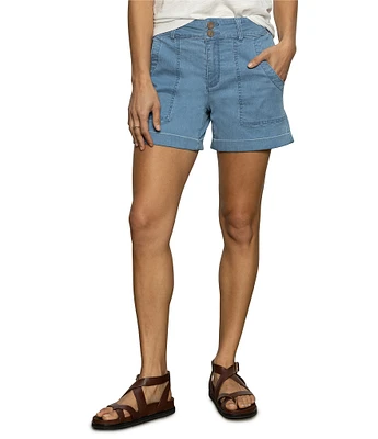 Sanctuary Renegade High Rise Patch Pocket Denim Shorts