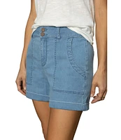Sanctuary Renegade High Rise Patch Pocket Denim Shorts