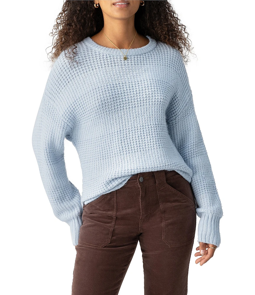 Sanctuary Snow Bunny Textured Knit Crew Neck Long Sleeve Sweater