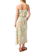 Sanctuary Spring Favorite Scarf Paisley V Neck Sleeveless Maxi Dress