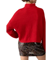 Sanctuary Stay Cozy Chenille Knit Turtleneck Long Sleeve Pullover Sweater