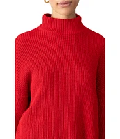 Sanctuary Stay Cozy Chenille Knit Turtleneck Long Sleeve Pullover Sweater