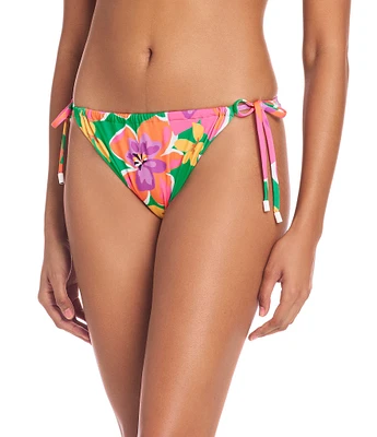 Sanctuary Super Bloom Floral Print Tie Side Hipster Swim Bottom