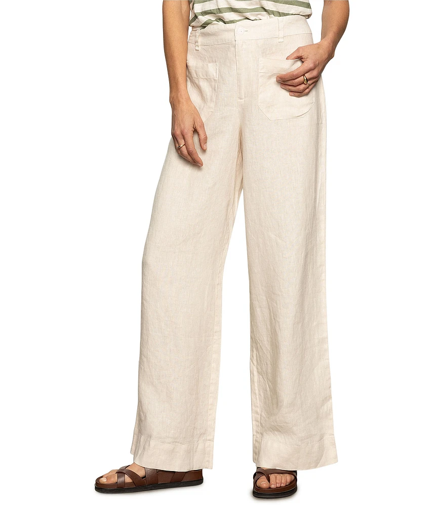 Sanctuary The Linen Marine Wide Leg Pants