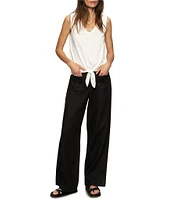 Sanctuary The Linen Marine Wide Leg Pants