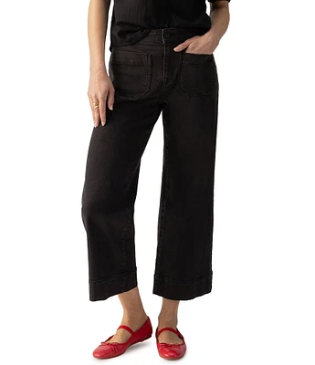 Sanctuary The Marine Comfort Stretch Cropped Wide Leg Jeans