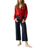 Sanctuary The Marine Denim Wide Leg Cropped Jeans