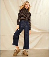 Sanctuary The Marine Denim Wide Leg Cropped Jeans