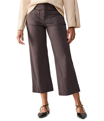 Sanctuary The Marine Mid Rise Wide Leg Cropped Pant