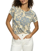 Sanctuary The Perfect Tee Crew Neck Botanic Print Short Sleeve Top