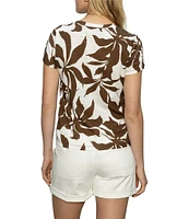 Sanctuary The Perfect Tee Crew Neck Printed Short Sleeve Top