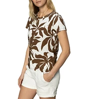 Sanctuary The Perfect Tee Crew Neck Printed Short Sleeve Top
