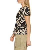 Sanctuary The Perfect Tee Graphic Print Crew Neck Short Sleeve Top