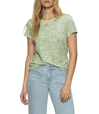 Sanctuary The Perfect Tee Printed Crew Neck Short Sleeve Top