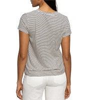 Sanctuary The Perfect Tee Stripe Crew Neck Knit Top