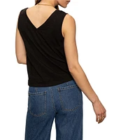 Sanctuary V-Neck Sleeveless Tie Front Tank