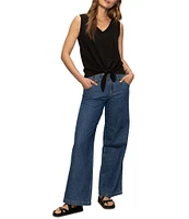 Sanctuary V-Neck Sleeveless Tie Front Tank