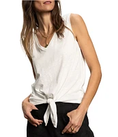 Sanctuary V-Neck Sleeveless Tie Front Tank