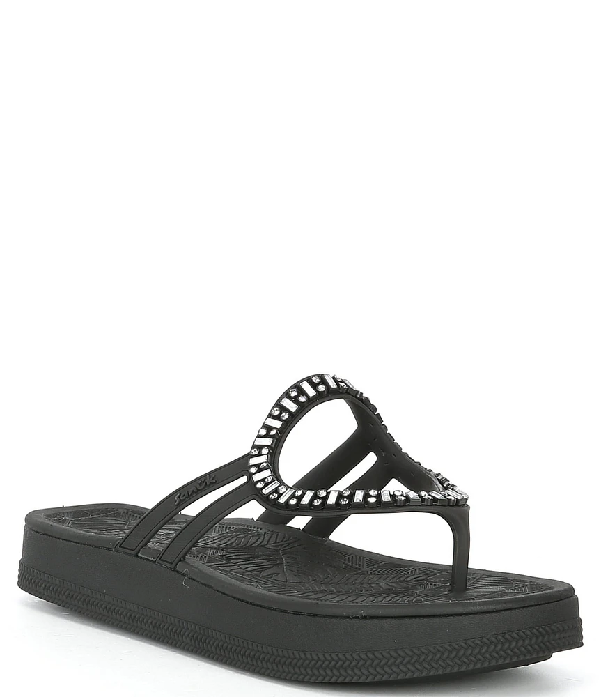 Sanuk Sunshine Gem Platform Thong Sandals