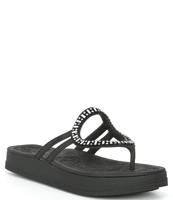 Sanuk Sunshine Gem Platform Thong Sandals