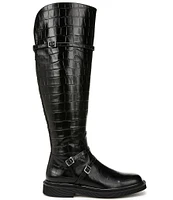 Sarto By Franco Sarto Ainsley Crocodile Embossed Leather Tall Boots