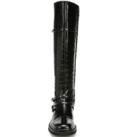 Sarto By Franco Sarto Ainsley Crocodile Embossed Leather Tall Boots