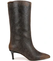 Sarto by Franco Sarto Amari Distressed Leather Mid Dress Boots