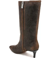 Sarto by Franco Sarto Amari Distressed Leather Mid Dress Boots