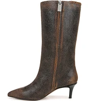 Sarto by Franco Sarto Amari Distressed Leather Mid Dress Boots