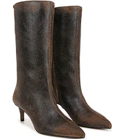 Sarto by Franco Sarto Amari Distressed Leather Mid Dress Boots