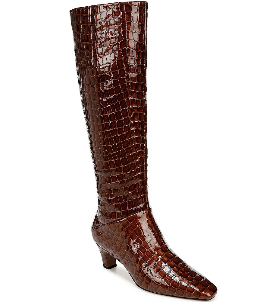 Sarto by Franco Sarto Andria Crocodile Print Leather Tall Boots