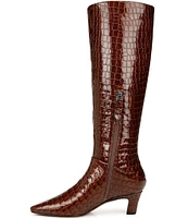 Sarto by Franco Sarto Andria Crocodile Print Leather Tall Boots