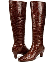 Sarto by Franco Sarto Andria Crocodile Print Leather Tall Boots