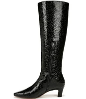 Sarto by Franco Sarto Andria Crocodile Print Patent Leather Tall Boots