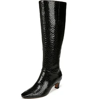 Sarto by Franco Sarto Andria Crocodile Print Patent Leather Tall Boots