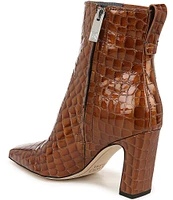 Sarto by Franco Sarto Flexa Bliss Crocodile Embossed Leather Chelsea Booties