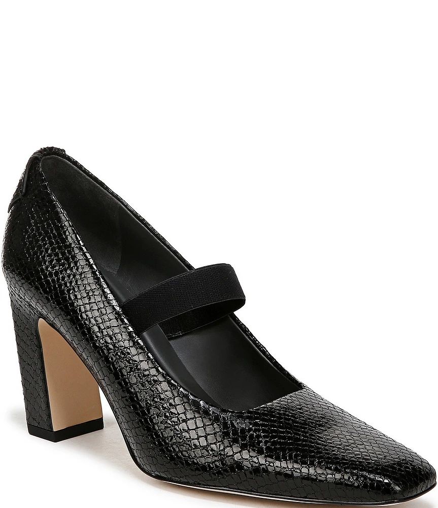 Sarto by Franco Sarto Flexa Bria Snake Embossed Leather Mary Jane Pumps