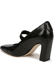 Sarto by Franco Sarto Flexa Bria Snake Embossed Leather Mary Jane Pumps