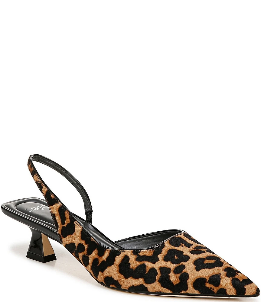 Sarto by Franco Sarto Devin2 Leopard Print Calf Hair Slingback Pumps