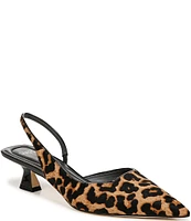 Sarto by Franco Sarto Devin2 Leopard Print Calf Hair Slingback Pumps