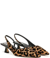 Sarto by Franco Sarto Devin2 Leopard Print Calf Hair Slingback Pumps