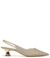 Sarto by Franco Sarto Devin2 Metallic Fabric Kitten Heel Slingback Pumps